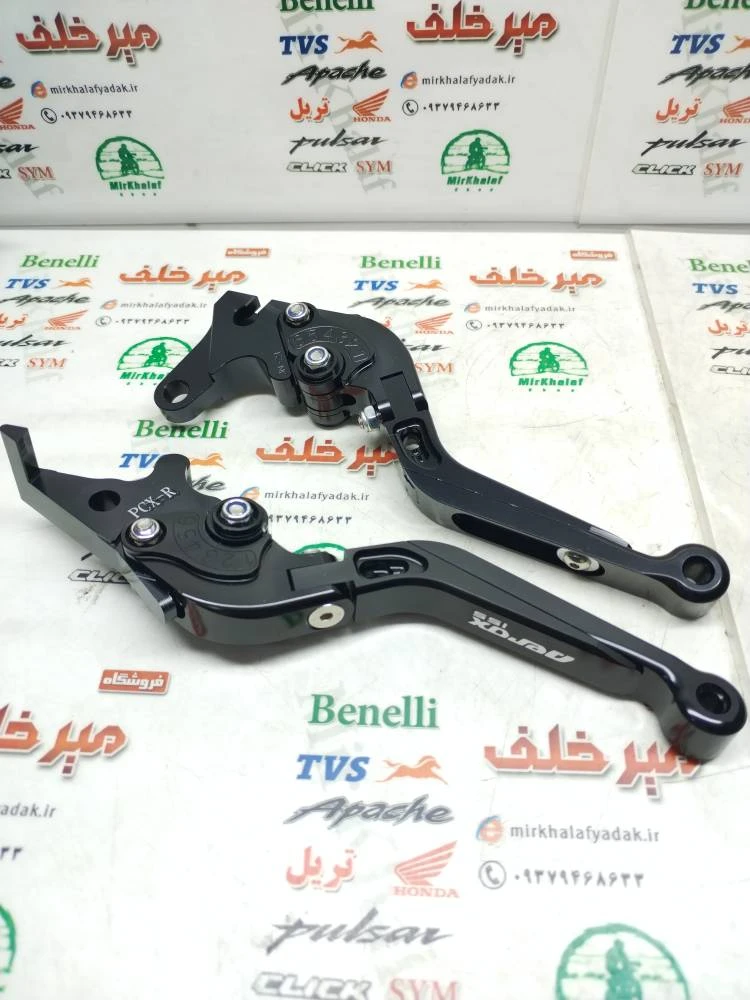 دسته (کتی) کلاچ و ترمز حرفه ای اسپرت رنتال cnc موتور یاماها طرح ایروکس nvx و pcx پی سی ایکس مشکی