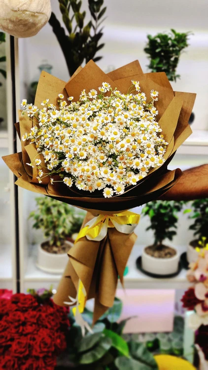 دسته گل بابونه بهاری