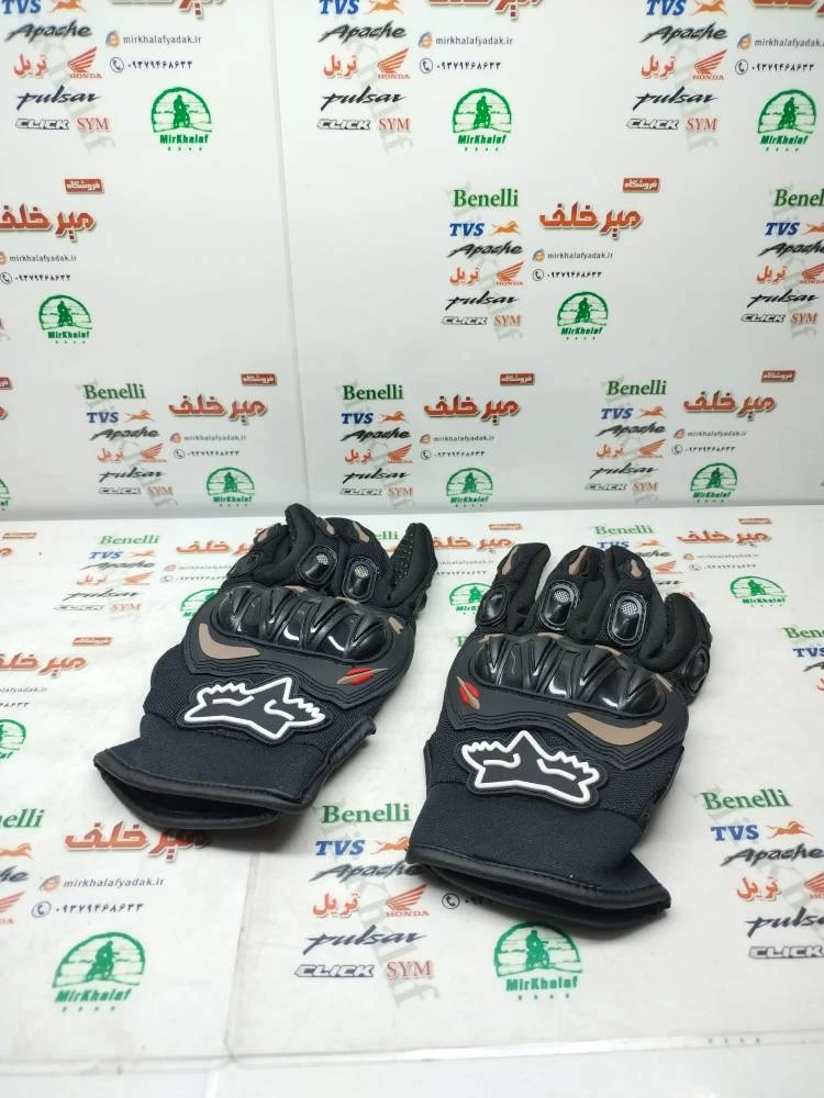 دستکش حرفه ای پروتکشن دار (ضربه گیر) اسپرت فوکس fox مشکی