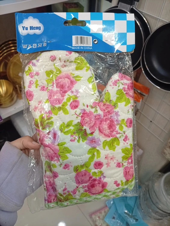 دستکش فر طرح گل بسته 2 عددی