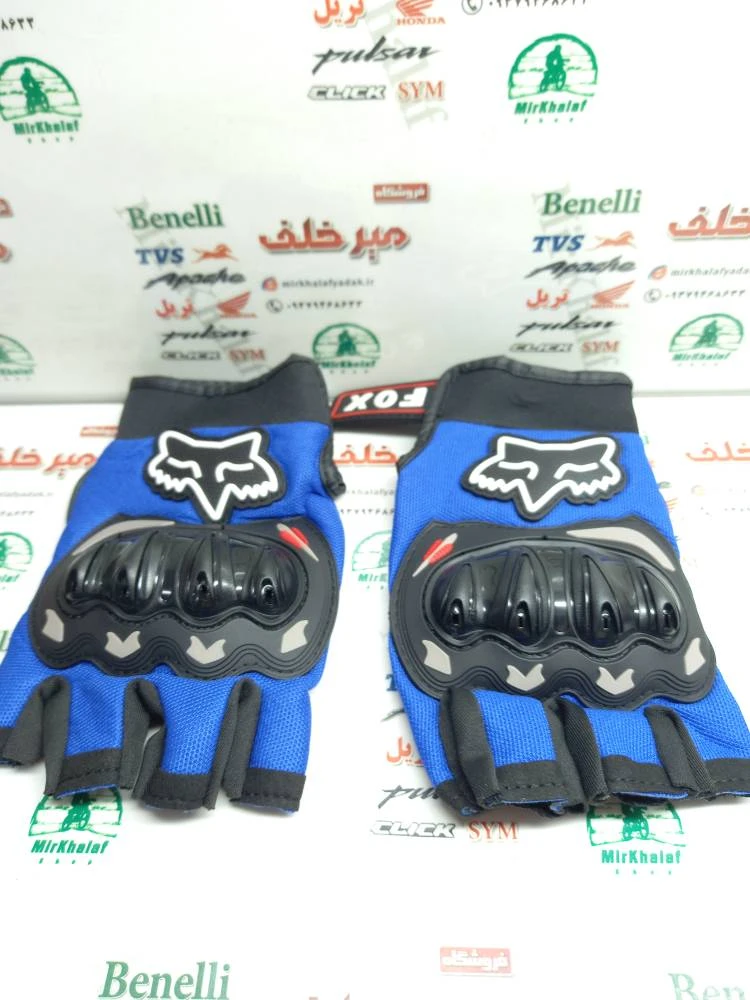 دستکش نیمه انگشتی حرفه ای پروتکشن دار (ضربه گیر) اسپرت مدل فوکس ابی