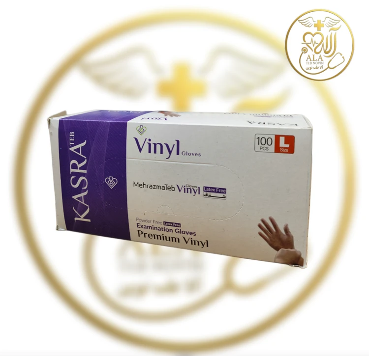 دستکش وینیل کسری طب بسته ۱۰۰ عددی