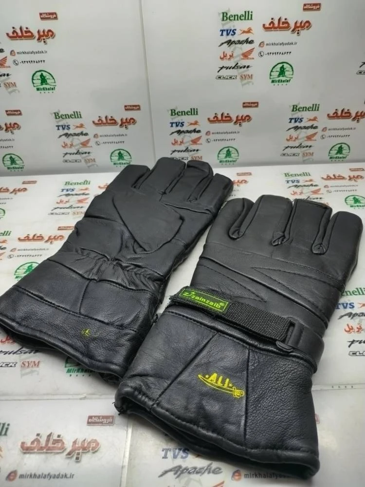 دستکش چرمی زمستانه مشکی