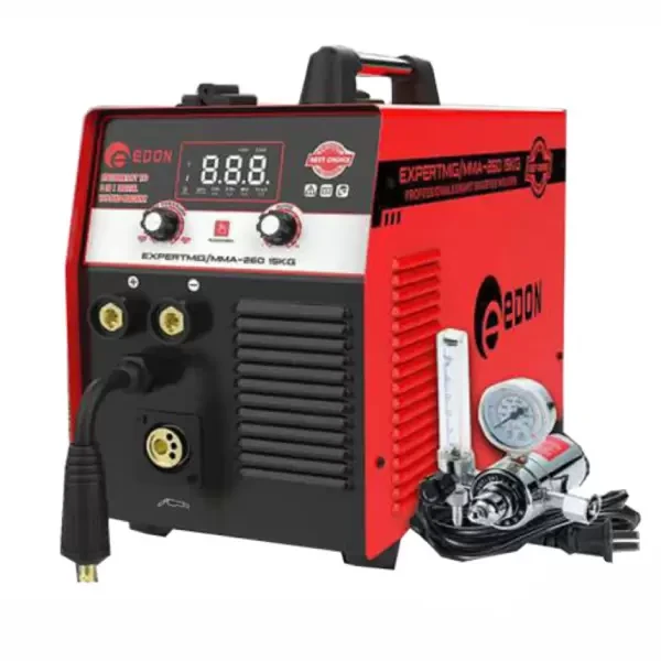 دستگاه جوش ۲۶۰ آمپر CO2 سه کاره قرقره بزرگ ادون همراه با مانومتر مدل EXPERTIMIG/MMA260