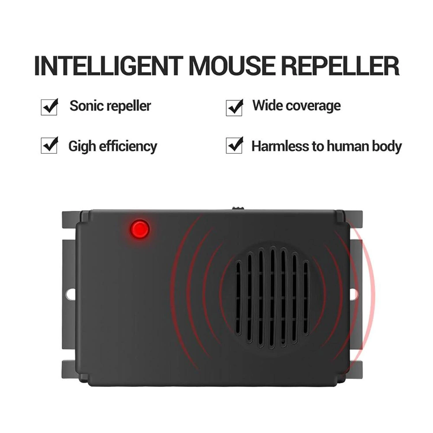 دستگاه دفع موش و حشرات التراسونیک هوشمند مدل Intelligent Mouse Repeller | آمازونیکس