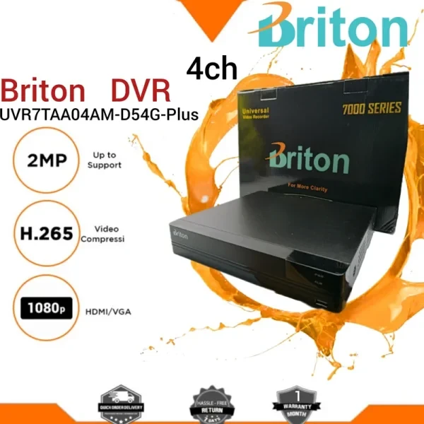 دستگاه دی وی ار برایتون مدلUVR7TAA04AM-D54G-Plus دومگاپیکسل چهار کانال اصلی