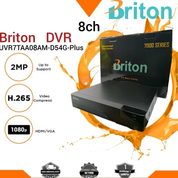 دستگاه دی وی ار برایتون مدلUVR7TAA08AM-D54G-Plus دومگاپیکسل هشت کانال اصلی