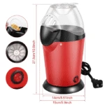 دستگاه پاپ کورن ساز برقی خانگی بدون روغن – مدل PM-1800A