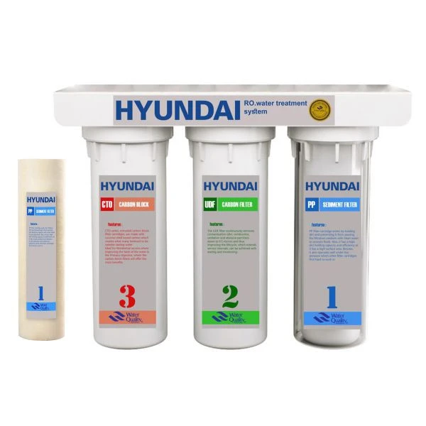 دستگاه پیش تصفیه آب 3 مرحله ای مکانیکی هیوندای مدل HU-3s