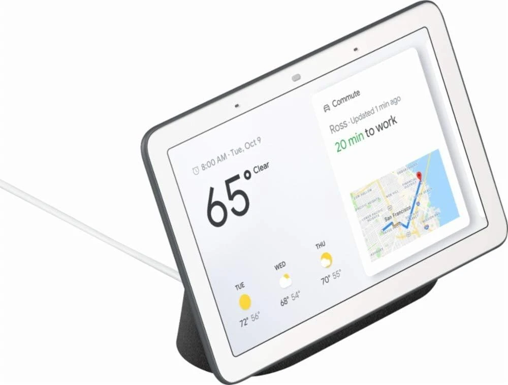 دستیار هوشمند خانگی Google Nest Hub با صفحه نمایش ۷ اینچ لمسی و دستیار صوتی گوگل | آمازونیکس