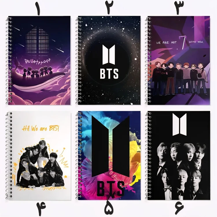 دفتر زبان ۲خط bts بی تی اس