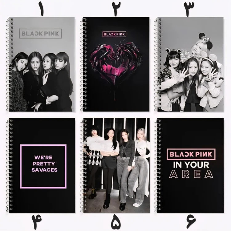 دفتر۲خط زبان بلک پینک black pink