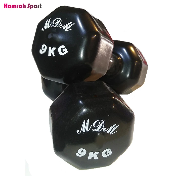 دمبل ایروبیک 9 کیلویی روکش دار MDM - بسته 2 عددی