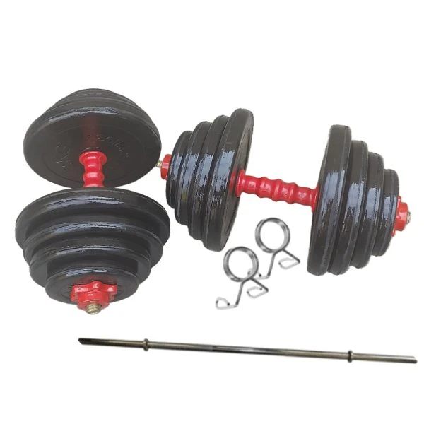 دمبل متغیر 20 کیلویی solide steel با میله هالتر 1/5 متری