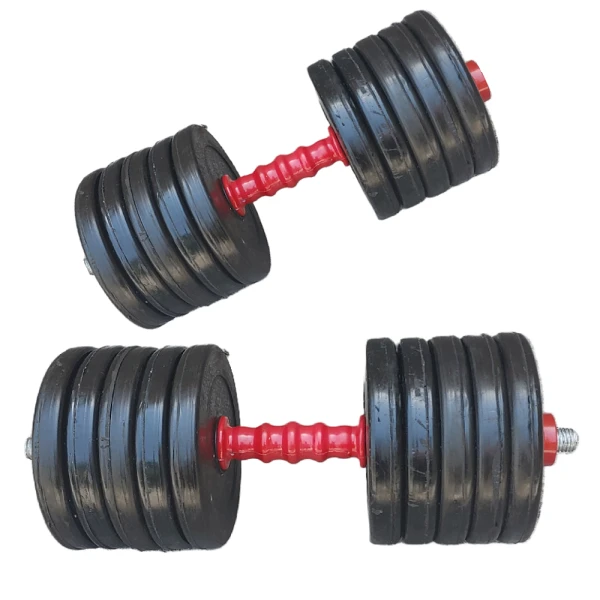 دمبل متغیر «بوش فلزی» ست 20 کیلویی (یک جفت ده کیلویی) solide steel