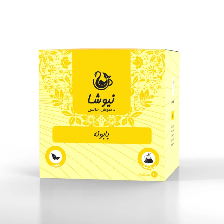 دمنوش بابونه کیسه‌ای ۱۲ عددی نیوشا