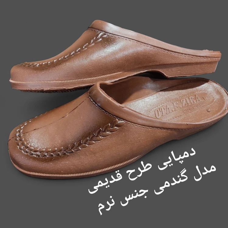 دمپایی روبسته طرح قدیمی مدل گندمی نرم ژله ای سایز ۳۷تا45