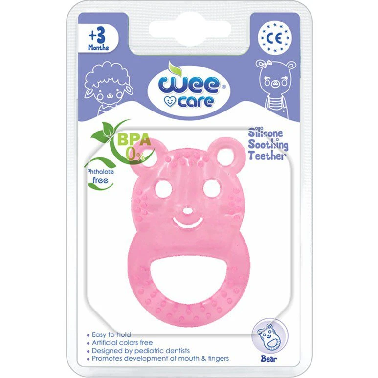 دندان گیر تمام سیلیکونی وی کر طرح خرس و لاک پشت wee care کد T 402/1 or 3