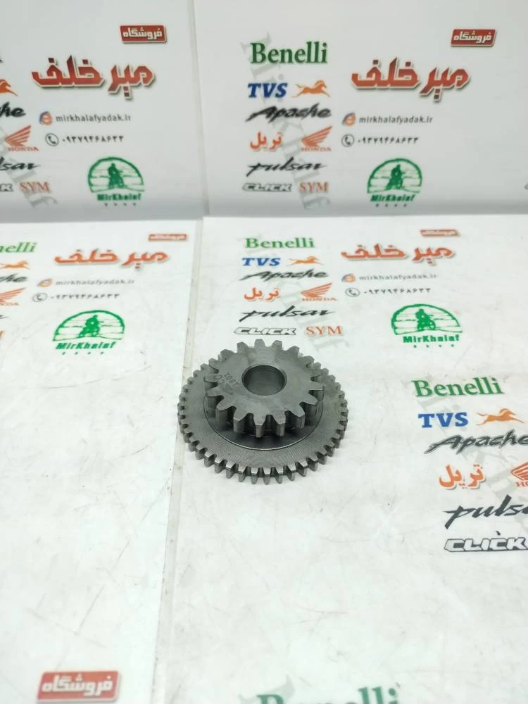 دنده 2 دو قلو استارت (چرخ دنده کاهنده استارت) موتور بنلی 150 و 180 اصلی