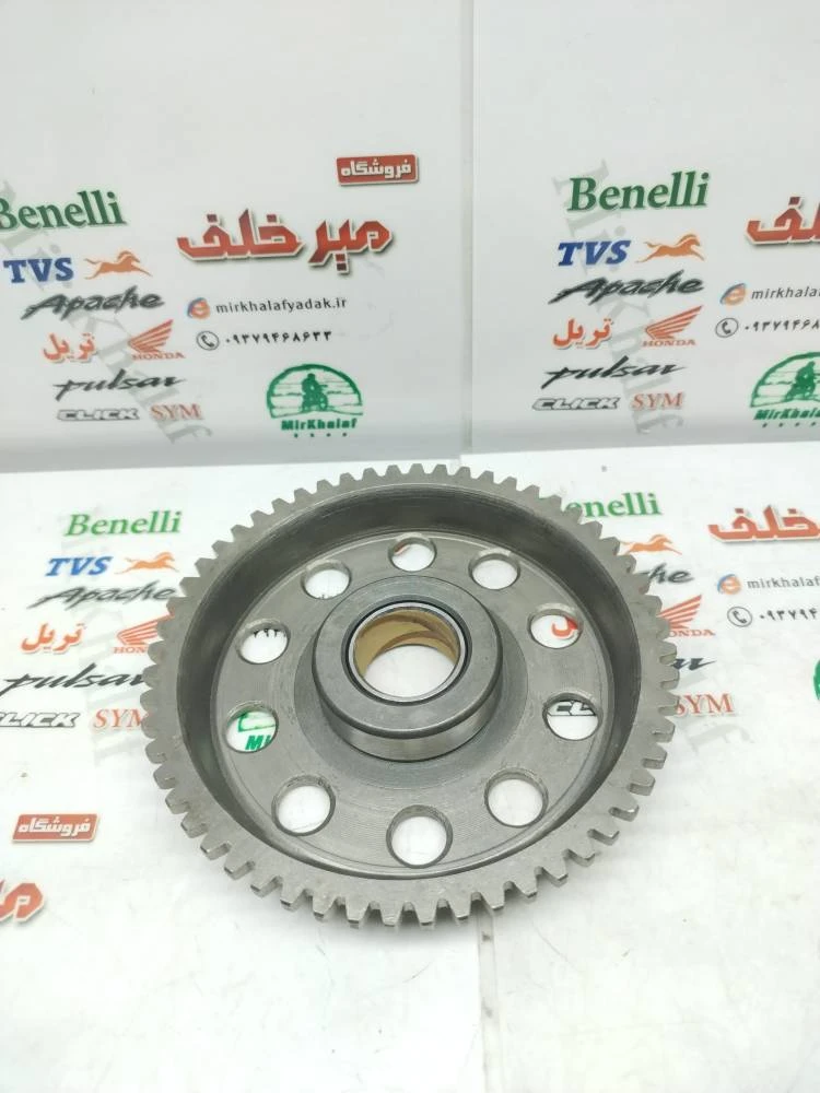 دنده استارت بزرگ موتور تریل فلات طرح 250 ktm کی تی ام و cb 250 سی بی (56 دندانه)