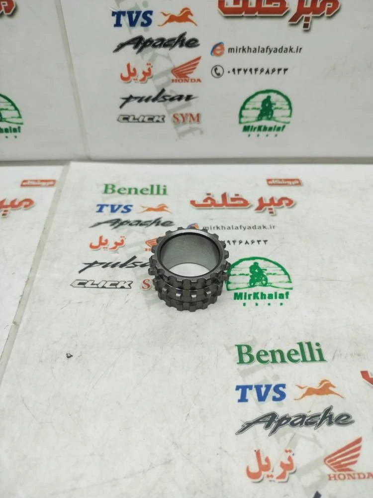 دنده زنجیر تایم به میله سر میلنگ کوچک موتور تریل فلات پرواز طرح crf سی ار اف
