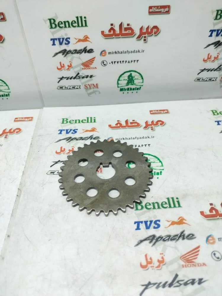 دنده زنجیر تایم به میله سوپاپ بزرگ موتور پالس ns 150 ان اس اصلی