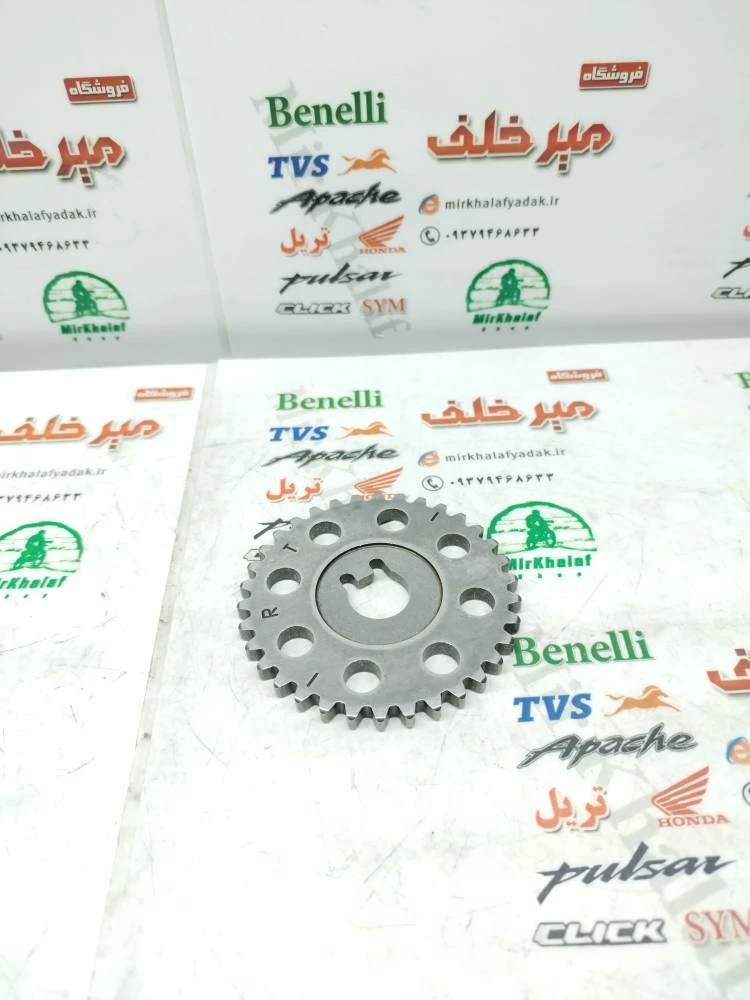 دنده زنجیر تایم به میله سوپاپ بزرگ موتور پالس ns 200 ان اس و rs ار اس اصلی