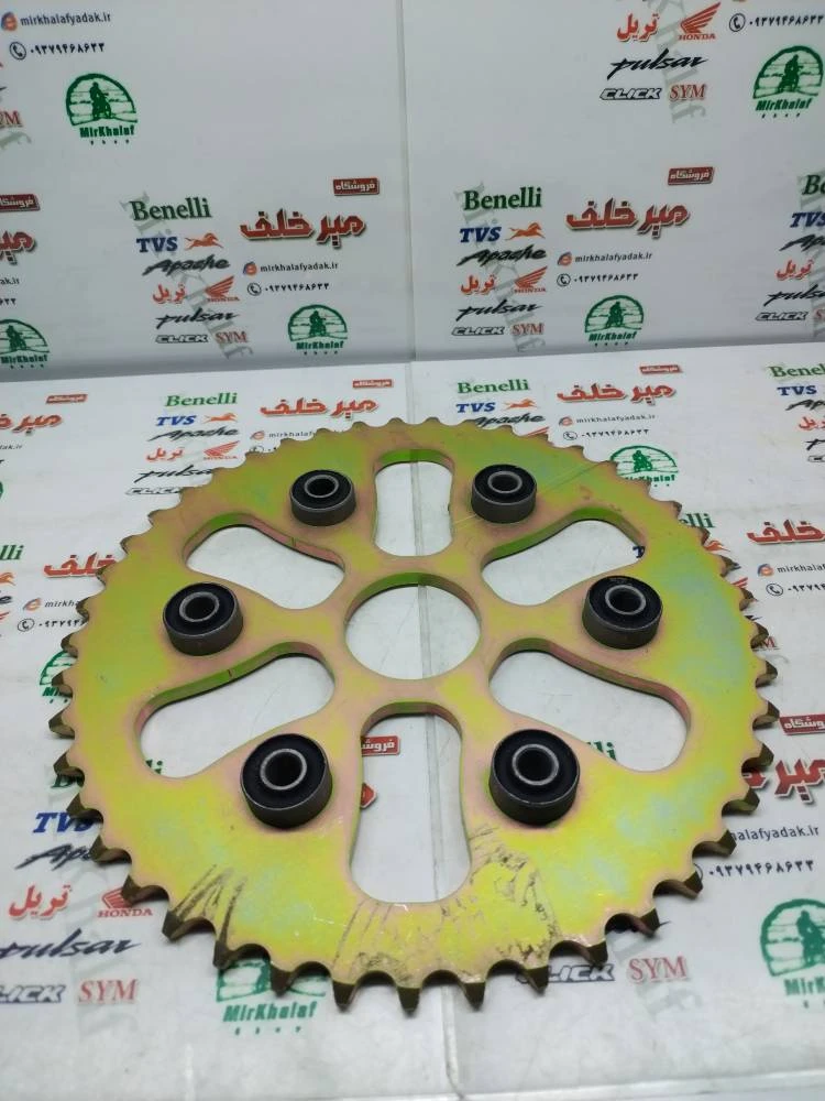 دنده (طبق) خورشیدی زنجیر چرخ عقب موتور تریل فلات طرح ktm کی تی ام بزرگ (سایز 520)