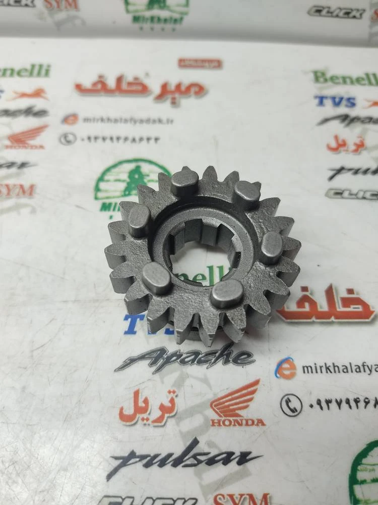 دنده گیربکس کشویی موتور tvs راکس و نئو اصلی (21 دندانه)