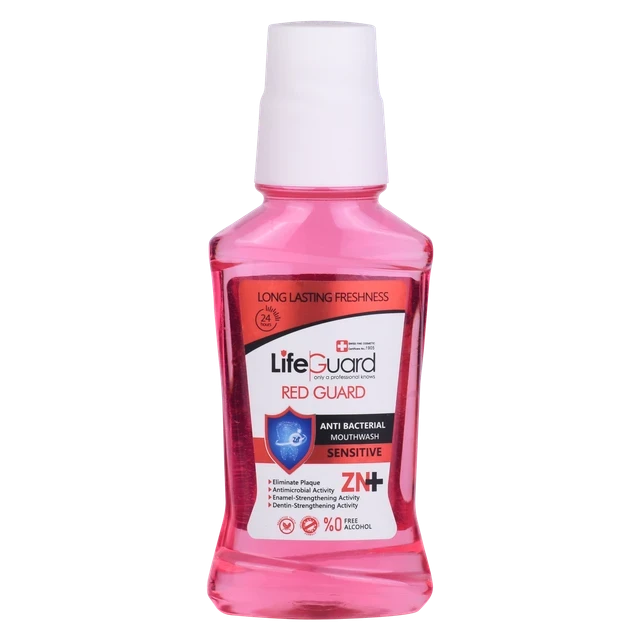 دهانشویه بزرگسال حساس (Red Guard) برند لایف گارد