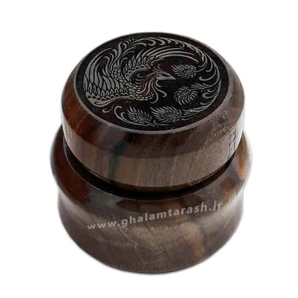 دوات چوب گردو خوشنویسی طرح سیمرغ