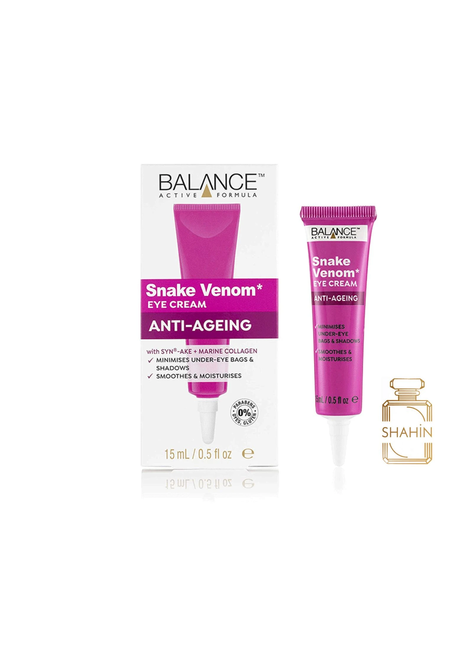 دور چشم ضد چروک و ضد تیرگی بالانس اسنک ونوم Balance Snake Venom Eye Cream