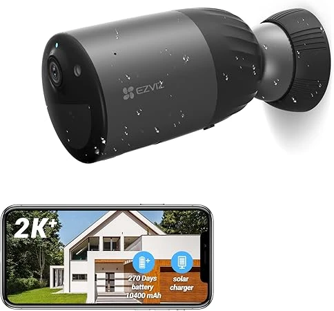 دوربین EZVIZ Outdoor 4MP با تشخیص حرکت هوشمند و پشتیبانی از پنل خورشیدی | آمازونیکس