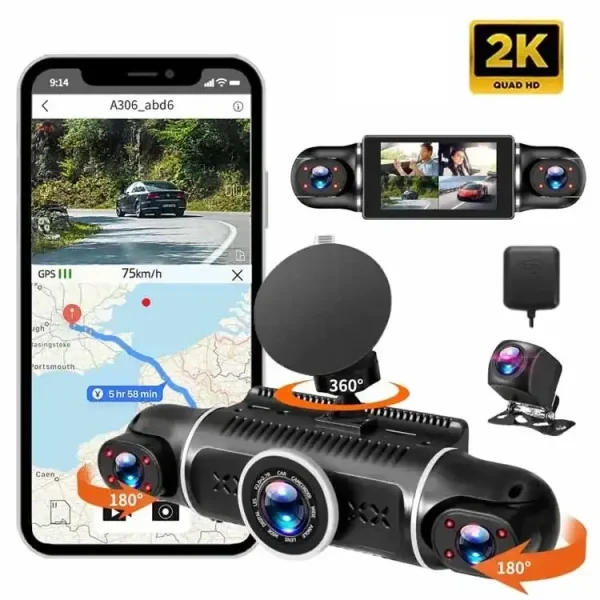 دوربین خودرو 4 لنز وای فای دار M100 pro