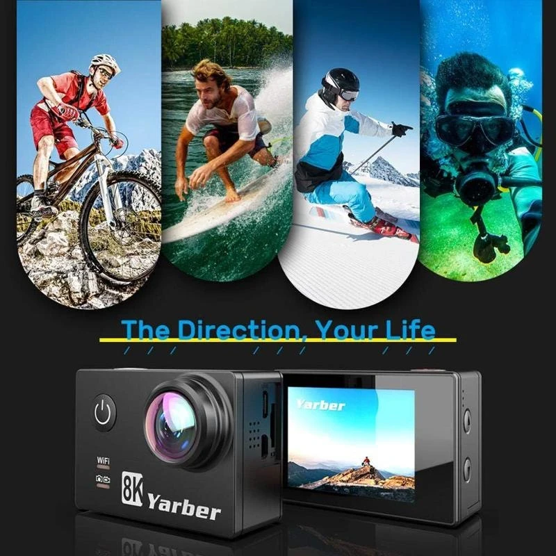 دوربین فیلم برداری ورزشی یاربر مدلyarber action cam AR01 8K