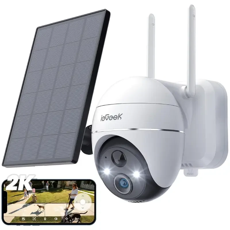 دوربین مداربسته فضای باز ieGeek مدل ZS-GX1S با دید در شب رنگی، کیفیت 2K و پوشش 360°
