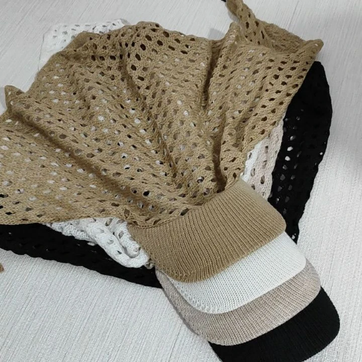 دورگ نقابدار مکرومه بافتنی چهارفصل کد 0345