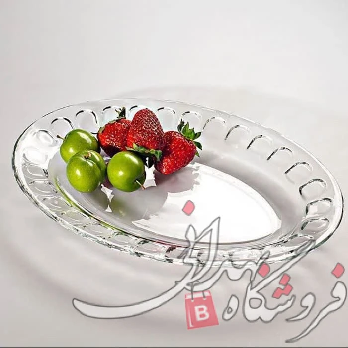 دیس شیشه ای 2 عددی بیضی سایز12