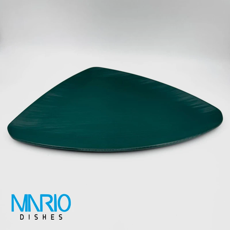 دیس مثلثی چروک سبز ملامین L40