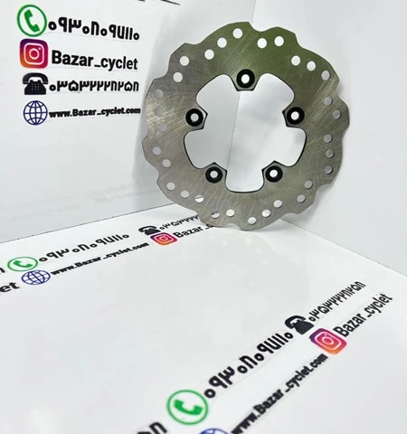 دیسک ترمز جلو موتور سیکلت 5 پیچ طرح کلیک 150و HI CLICK150 فولادی