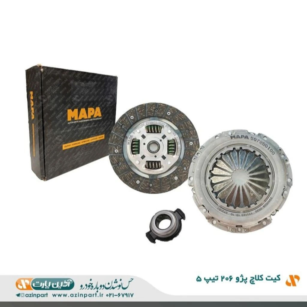 دیسک و صفحه و بلبرینگ شش فنره برند آذین پارت مناسب 405