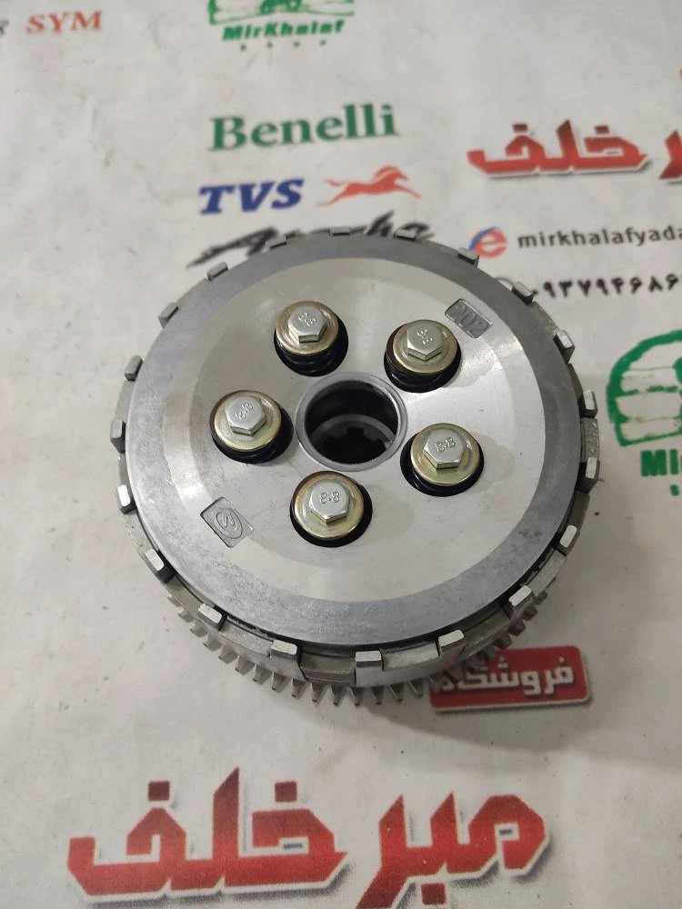 دیسک کلاچ همراه 4 چهار شاخ کلاچ کامل (5 پنج پیچ) موتور بنلی 250 تک سیلندر اصلی