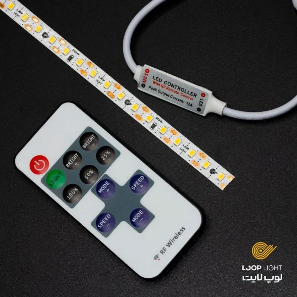 دیمر 12-24 ولت 12 آمپر با کنترلر RF لوپ لایت