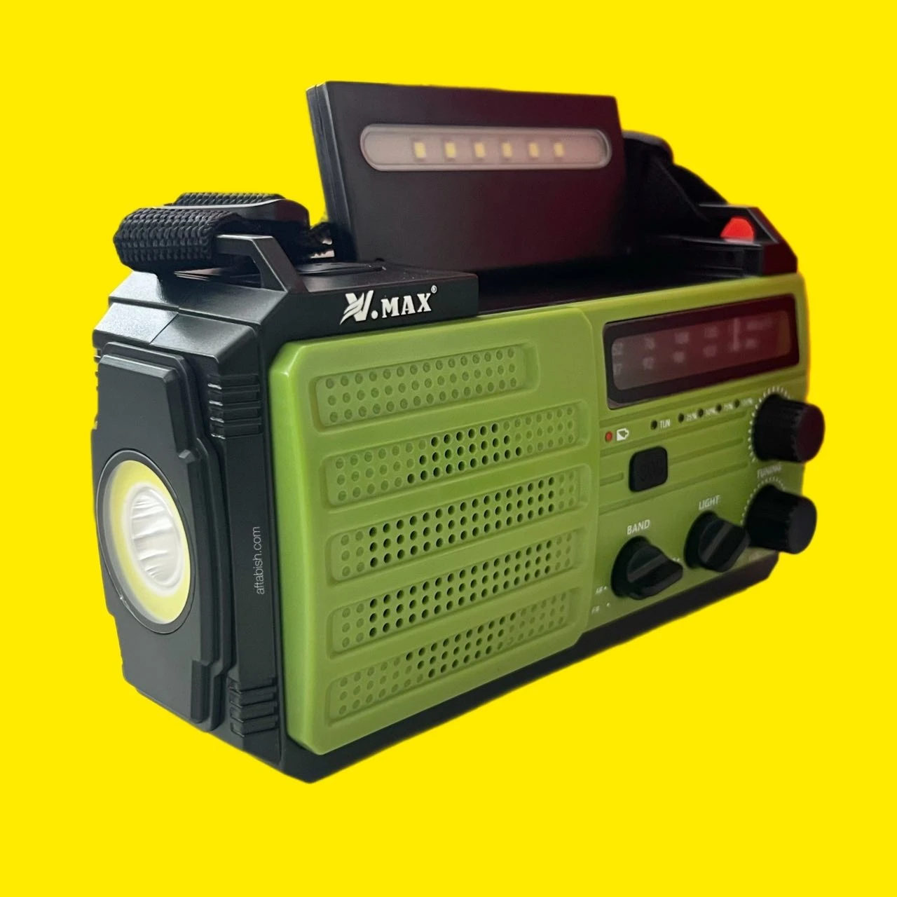 رادیو و پاور بانک اضطراری خورشیدی چراغ دار ویمکس مدل V-FM02-891