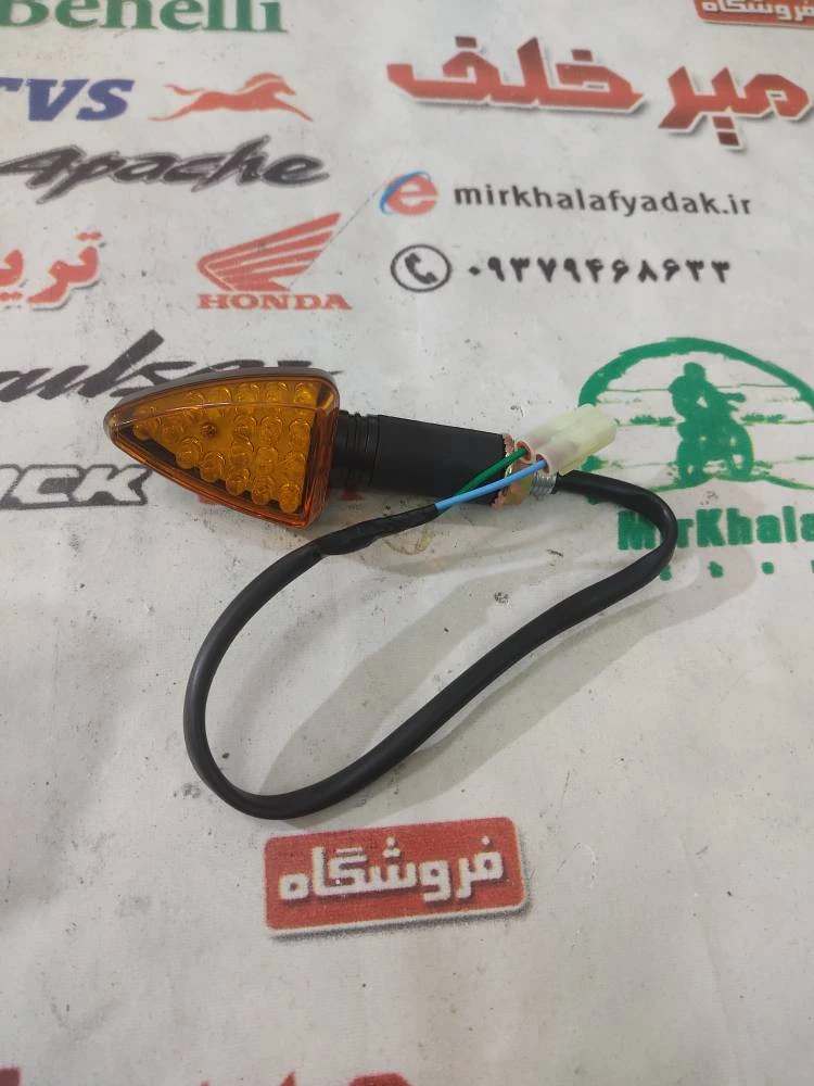 راهنما موتور تریل کویر t 2 تی و گلد رادیسون شیشه نارنجی و فلات طرح ktm کی تی ام (led) اصلی