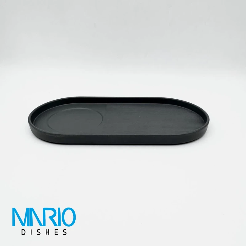 رست بیضی کاپ خطی مشکی ملامین L30