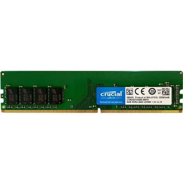 رم دسکتاپ DDR4 تک کاناله 2666 مگاهرتز CL19 کروشیال ظرفیت 8 گیگابایت(استوک)
