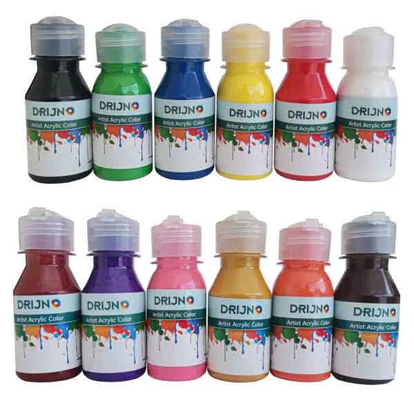 رنگ اکریلیک دریژنو بسته 12 عددی مدل ART (حجم 60 میلی لیتر)