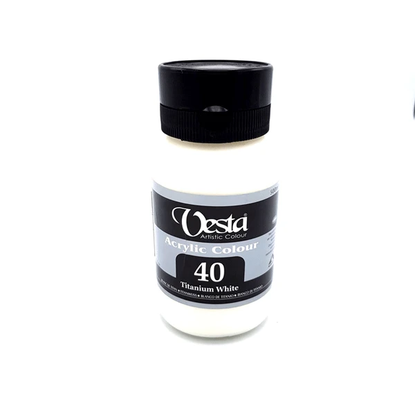 رنگ اکریلیک وستا 500 میل (titanium white 40)