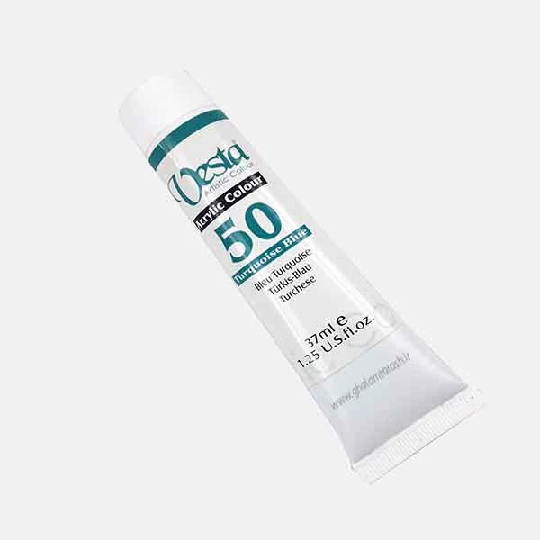 رنگ اکریلیک وستا مدل Turquoise Blue 50 حجم ۳۷ میلی لیتر